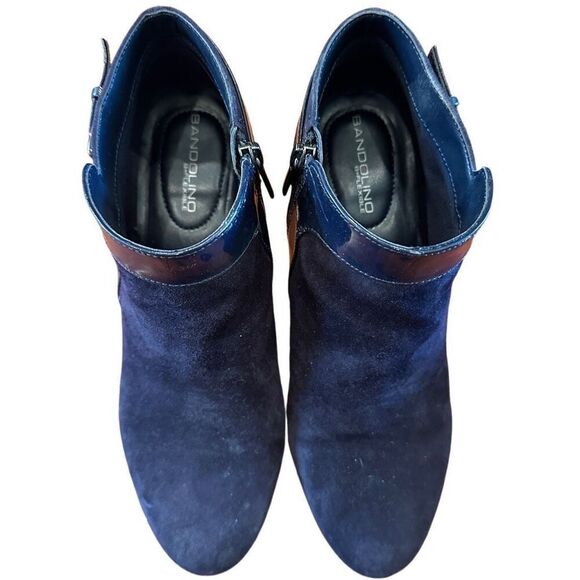 Bandolino Navy Suede / Leather Healed Booties- size 8 - Picture 6 of 6